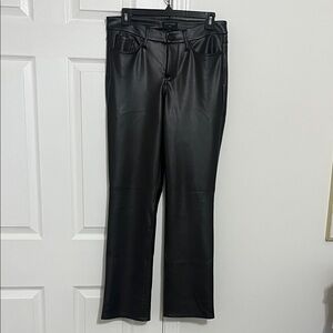 Black Faux Leather Jeans NYDJ